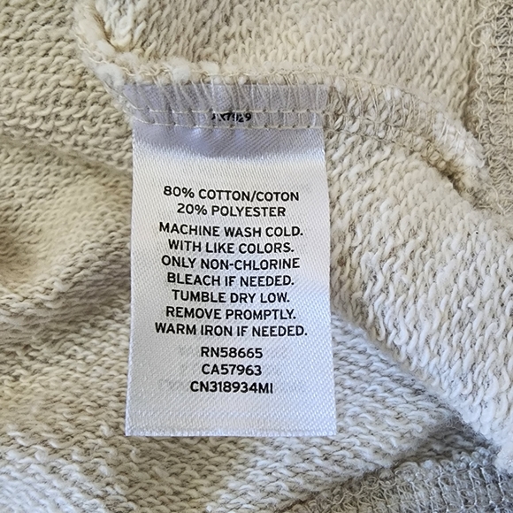 SWEATSHIRT CASLON NWT Grey White Tunic Long Sleeves Lightweight Size X-Large - Picture 4 of 8